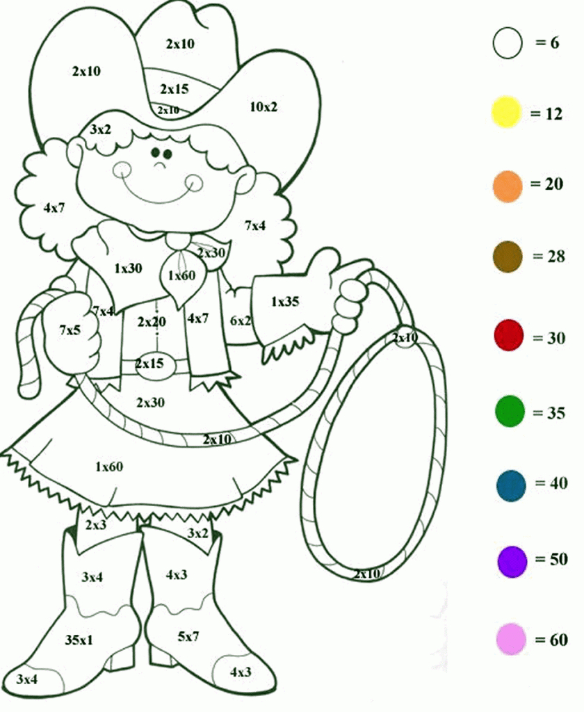 Colornumber Multiplication - Best Coloring Pages For Kids - Free Printable Multiplication Color By Number