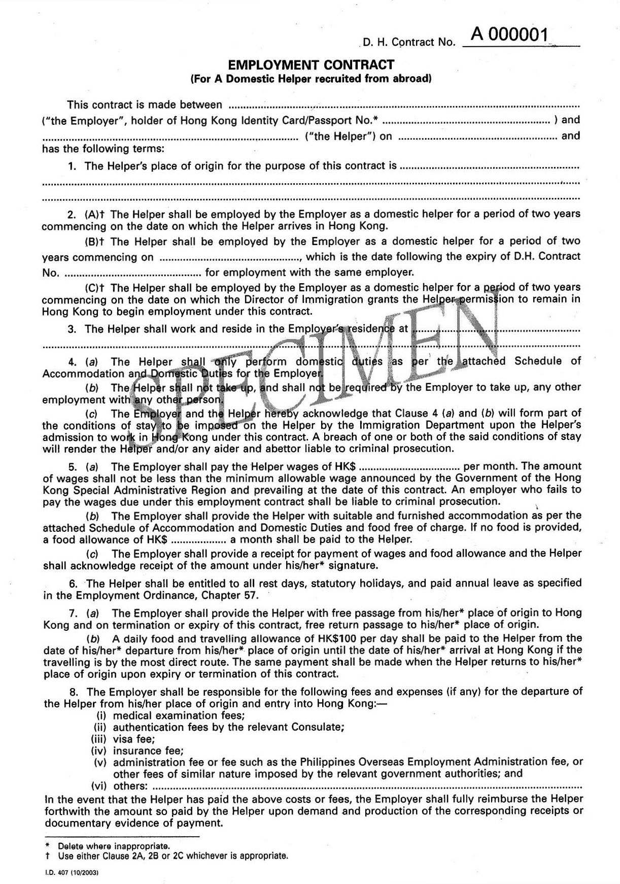 Contract Employee Agreement 9884 Free Printable Employment Contract - Free Printable Employment Contracts