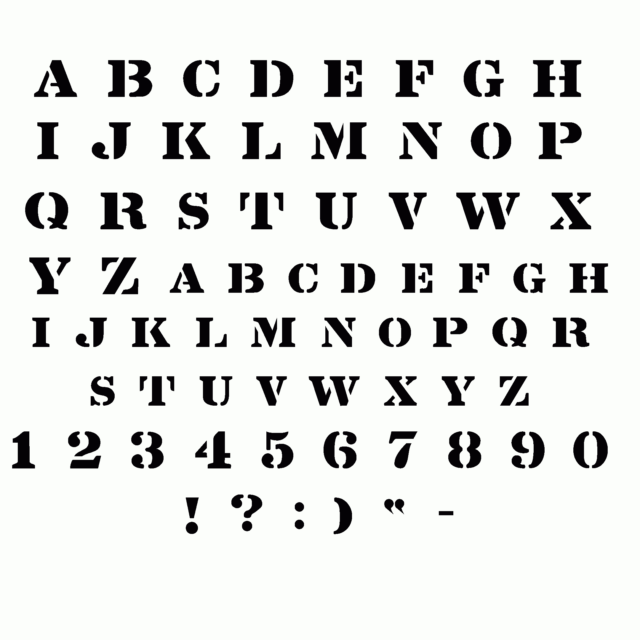Cool Letter Stencils Stencil Font Alphabet | Diy Ideas | Alphabet - Free Printable Fonts Stencils