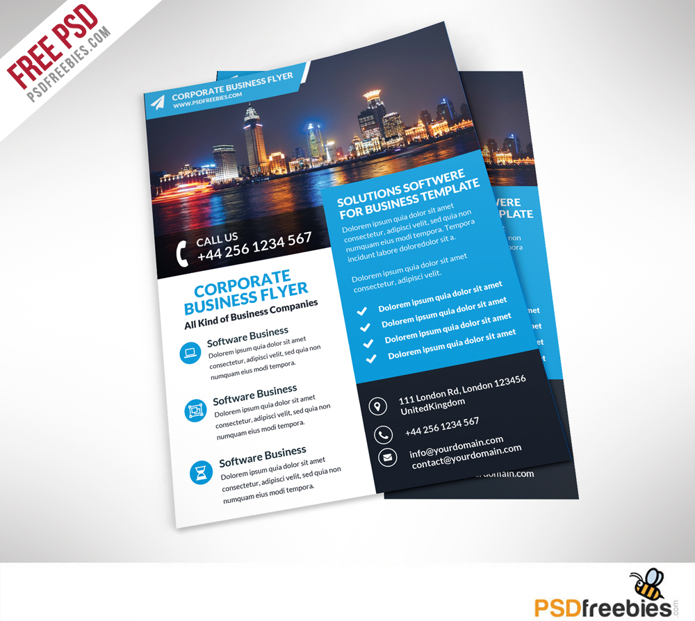 Corporate Business Flyer Free Psd Template | Psdfreebies - Business Flyer Templates Free Printable