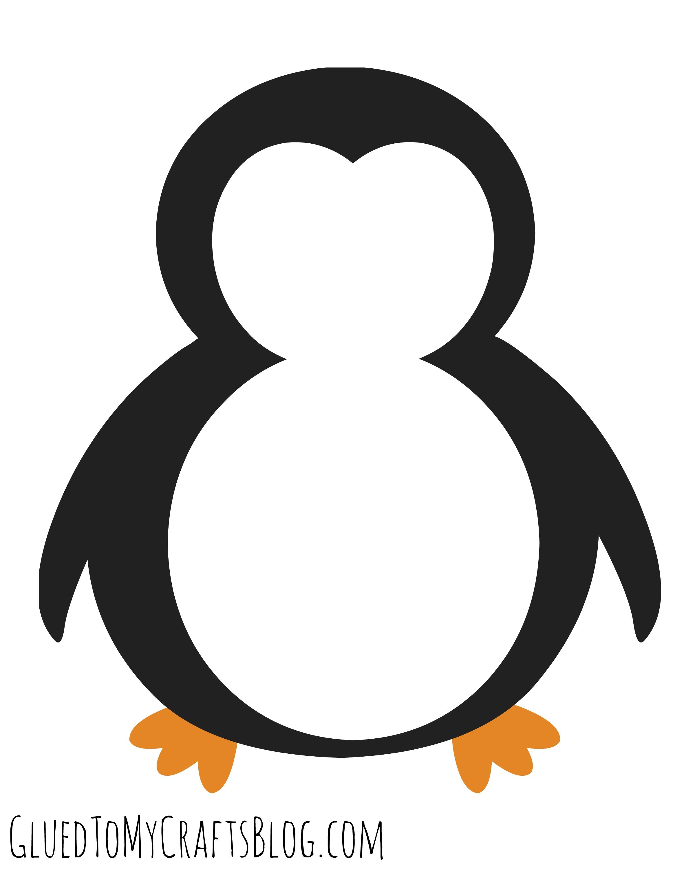 Cotton Ball Penguin {Kid Craft} | Fall Class Art Projects - Free Printable Penguin Template