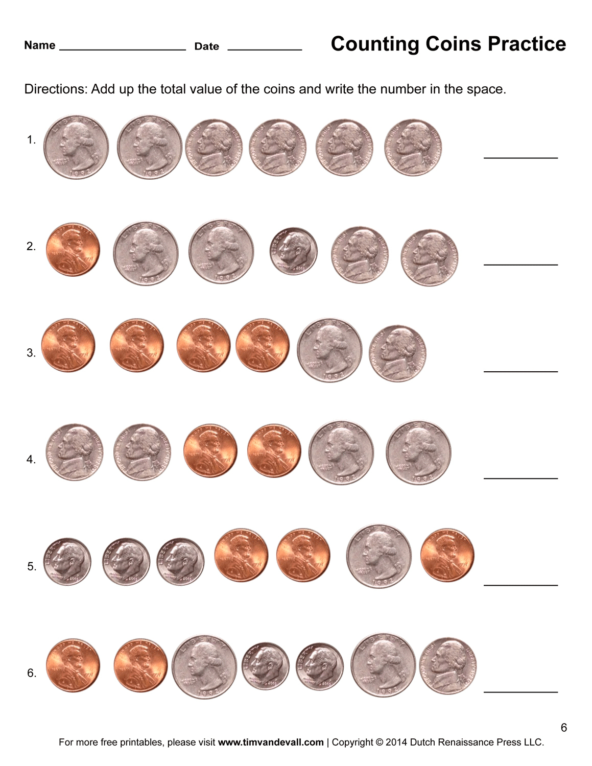 Counting Money Worksheets 1St Grade For Free Download - Math - Free Printable Money Worksheets