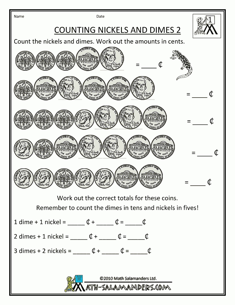 Counting Money Worksheets 1St Grade | Recipes | Pinterest | Money - Free Printable Money Activities