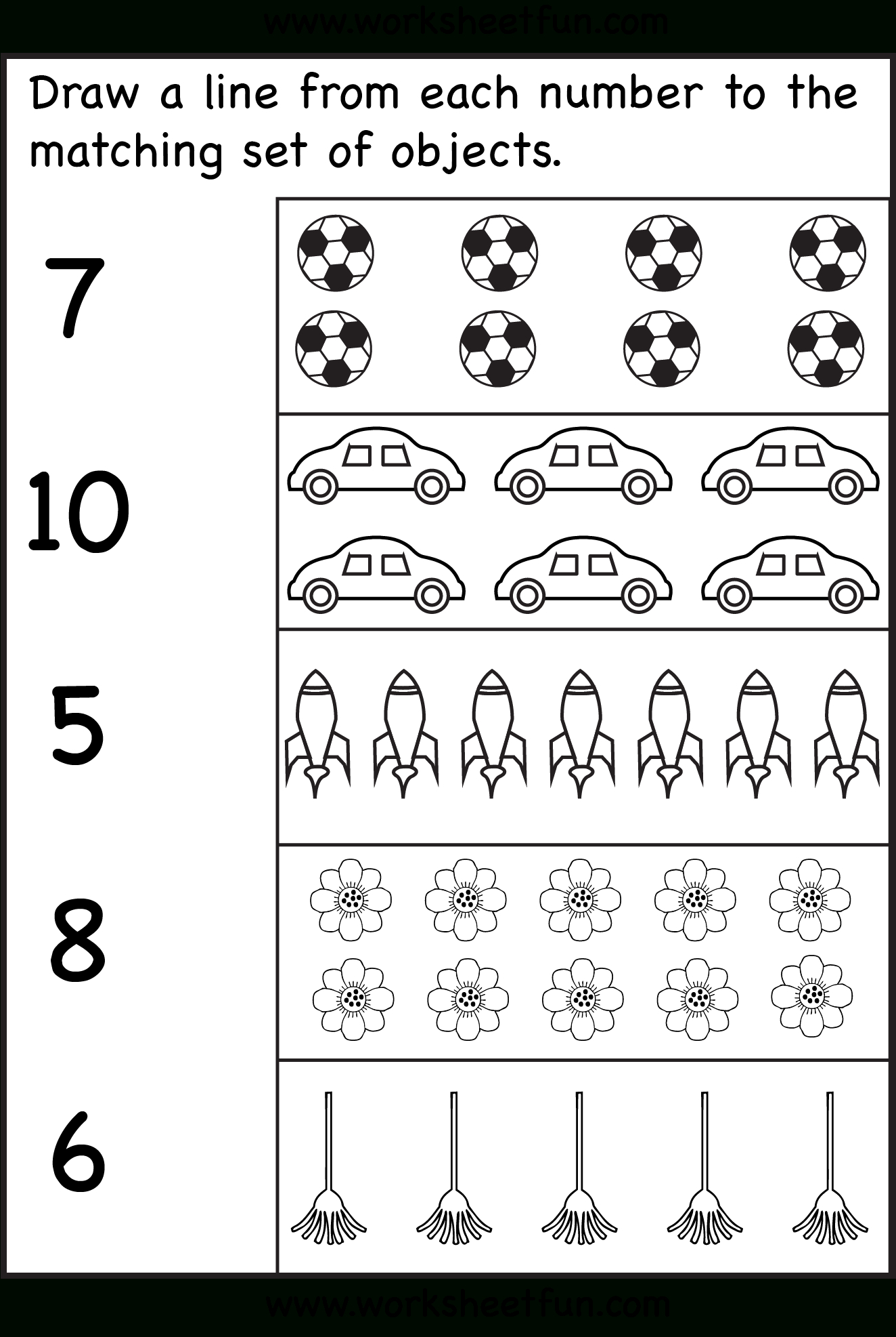 Counting – Six Worksheets / Free Printable Worksheets – Worksheetfun - Free Printable Counting Worksheets
