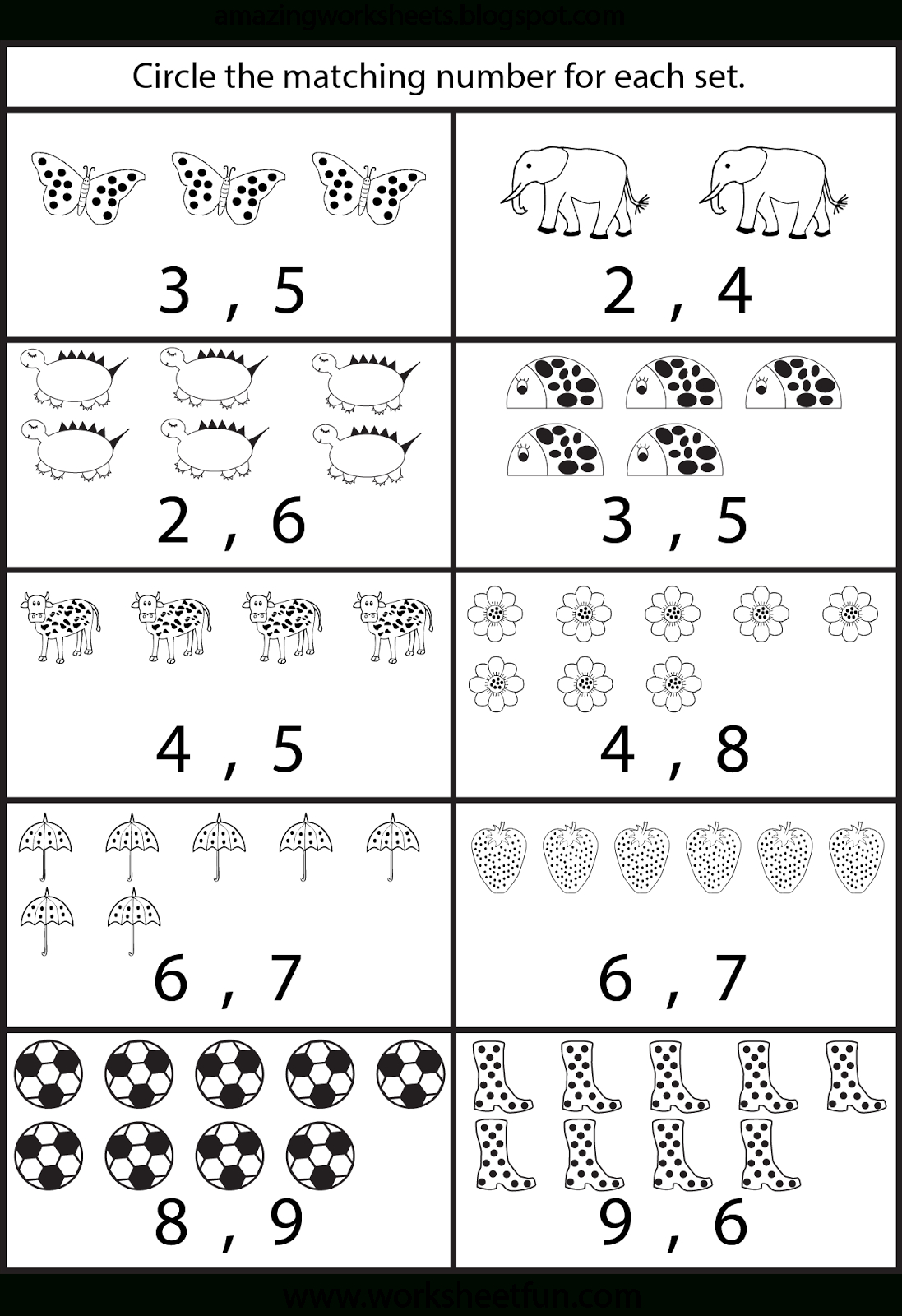 Counting Worksheets For Kindergarten … | Learning | Pinte… - Free Printable Counting Worksheets