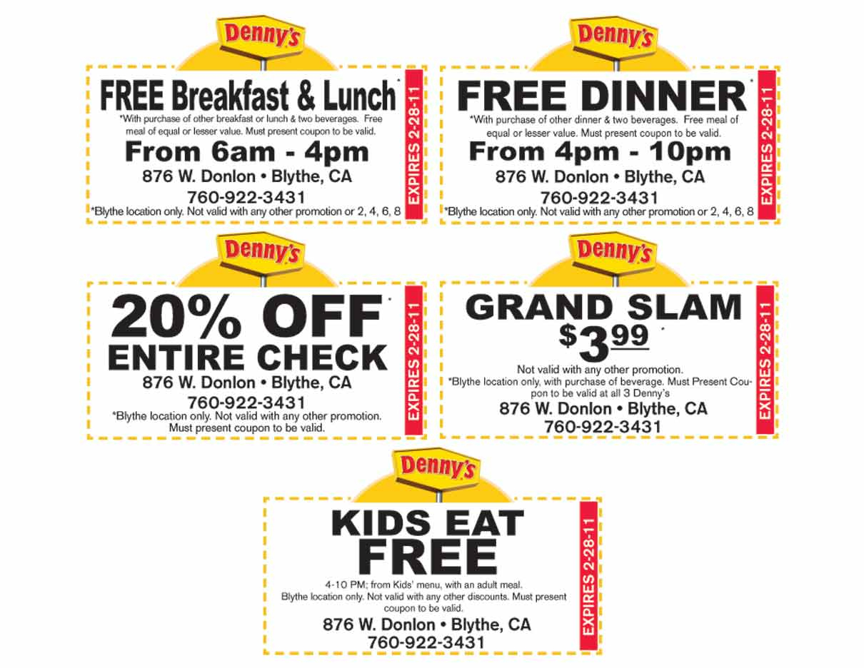 43 Dennys Online Coupon Codes