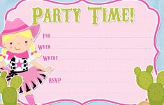 Cowgirl Birthday Invitations Free Printable Party Invitation From – Free Printable Party Invitations