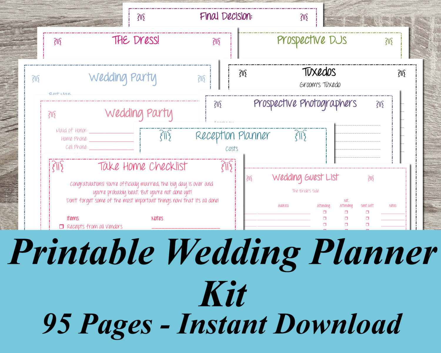 Creative Of Free Wedding Planner 10 Wedding Planning Templates Rent - Free Printable Wedding Organizer Templates