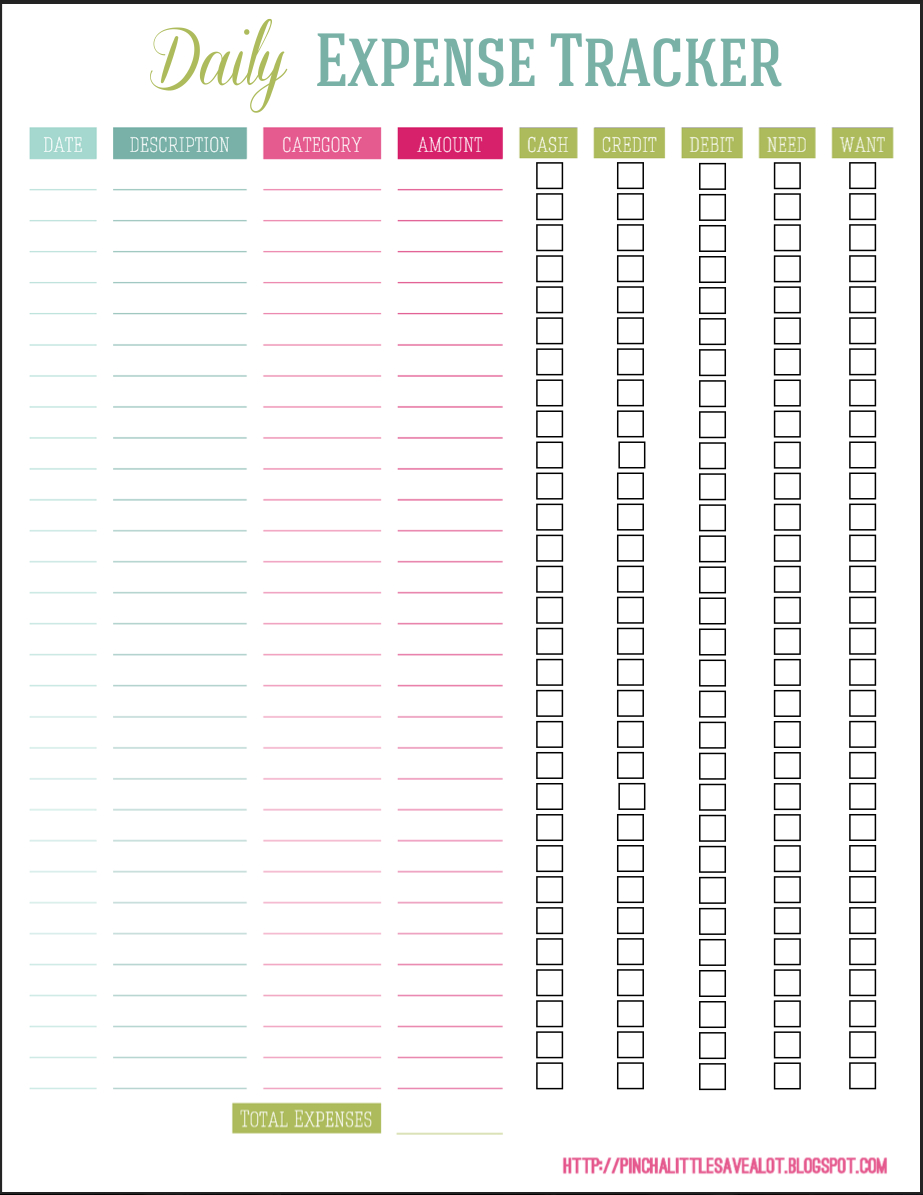 Credit Card Debt Eliminate | Favorite Forms | Spending Tracker - Free Printable Daily Expense Tracker