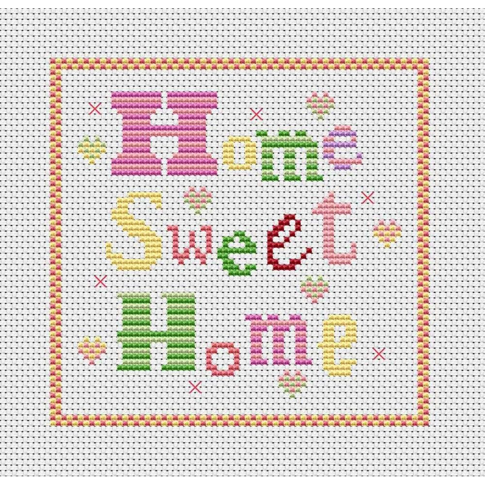 Cross Stitch Patterns Free Printable | Home Sweet Home Free Chart - Cross Stitch Patterns Free Printable