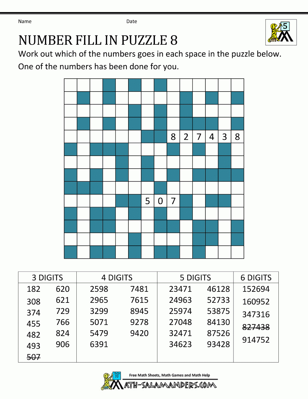 Crossword Puzzle Online Printable Number Puzzles Fill In - Free Printable Easy Fill In Puzzles