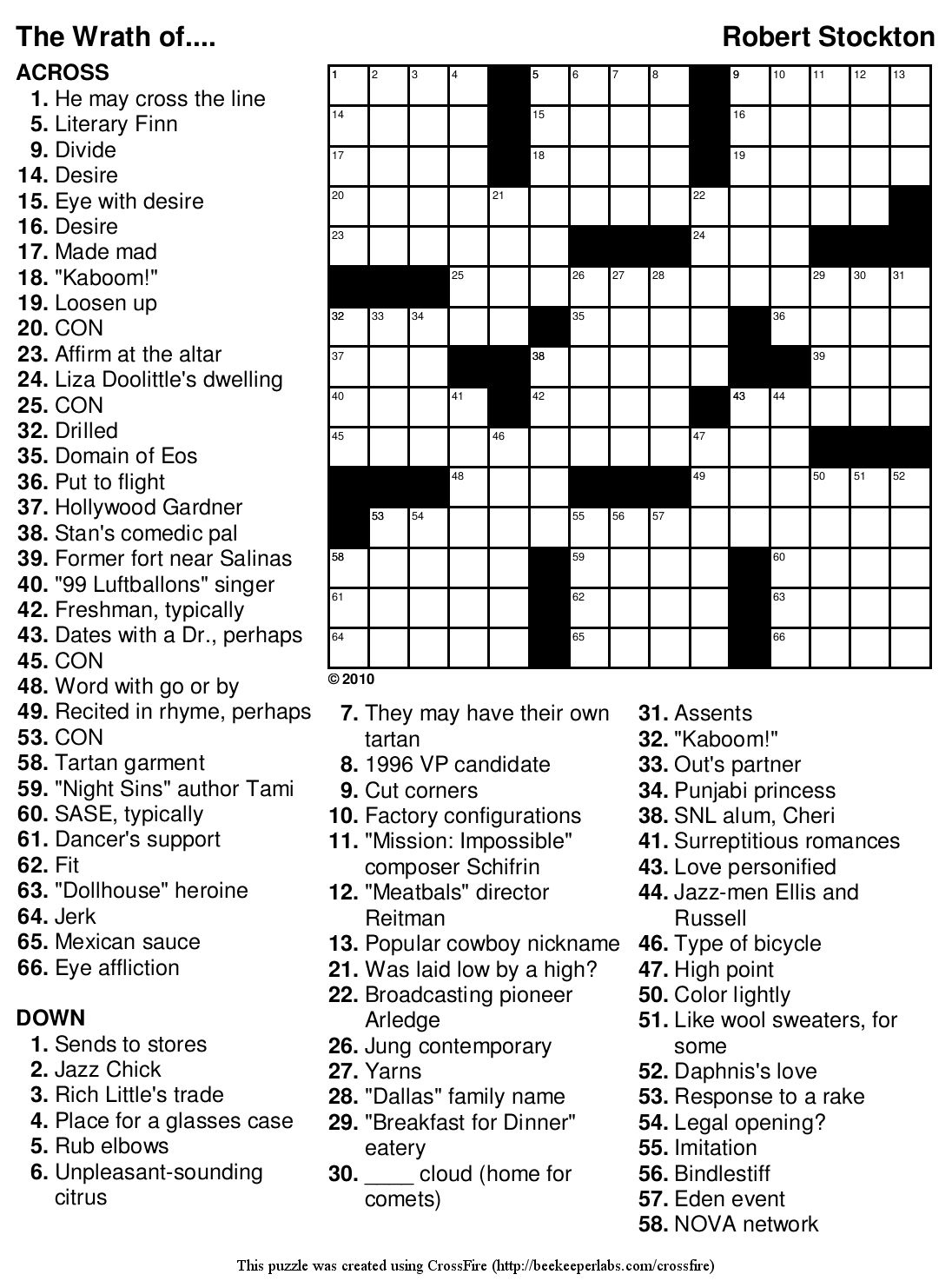 Crossword Puzzle To Print Crosswords ~ Themarketonholly - Free Easy Printable Crossword Puzzles For Adults