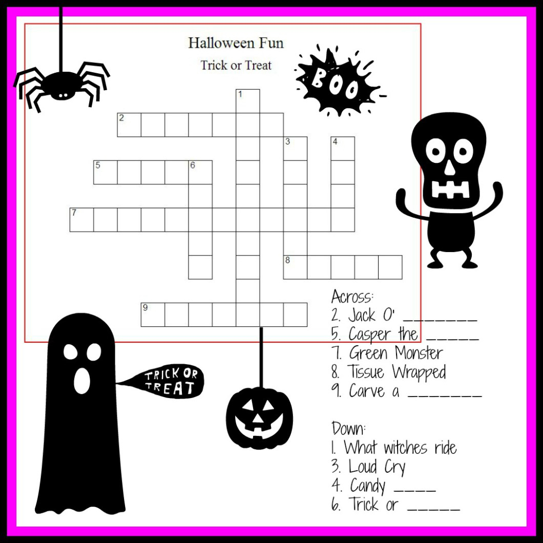 Crossword Puzzles For Tweens Printable Free Halloween 223875 Best - Halloween Crossword Printable Free