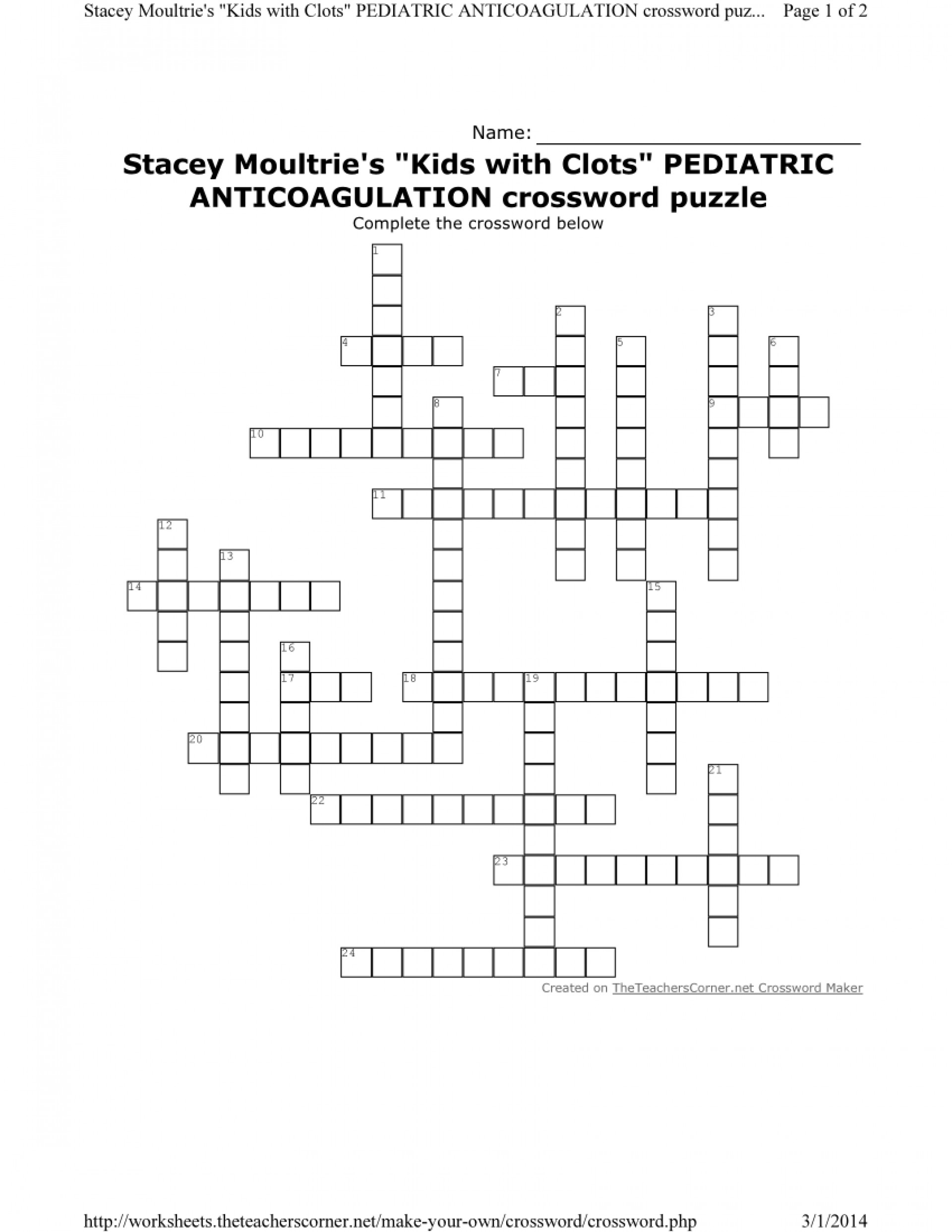 Crosswords Crossword Puzzle Make Your Own ~ Themarketonholly - Make Your Own Crossword Puzzle Free Printable