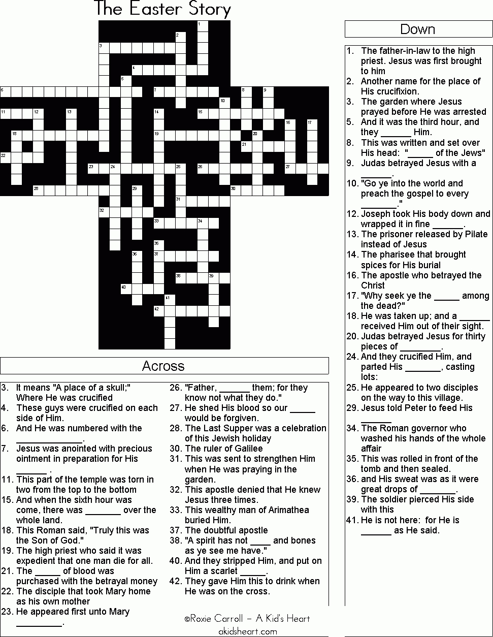 Crosswords Easter Crossword Puzzle Printable ~ Themarketonholly - Free Printable Easter Puzzles For Adults