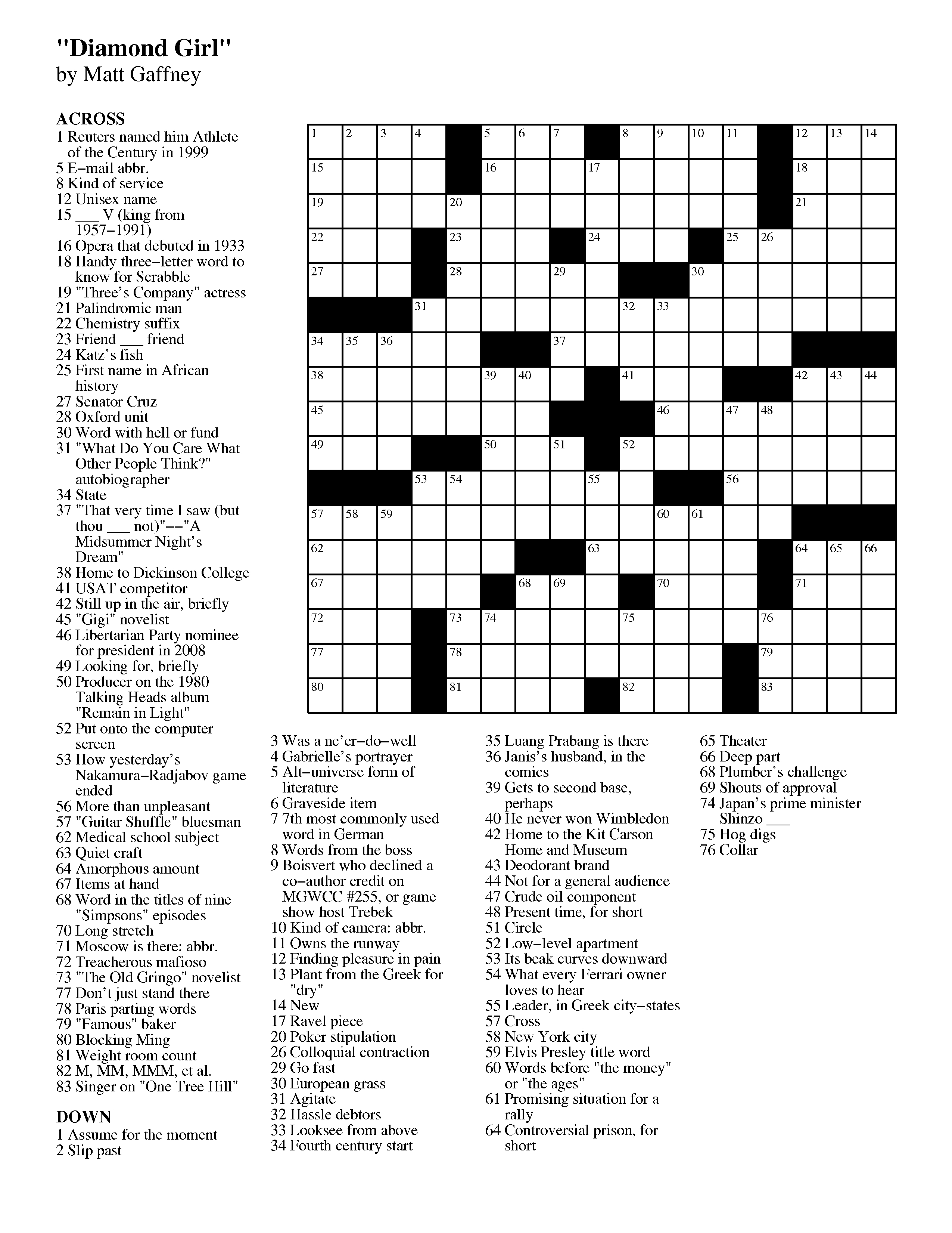 Crosswords Easy Crossword Puzzle Printable With Answers - Free Printable Easy Crossword Puzzles