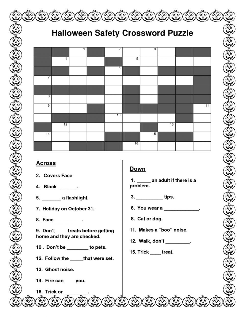 Crosswords Halloween Crossword Puzzle Printable Easy History Of - Halloween Crossword Printable Free