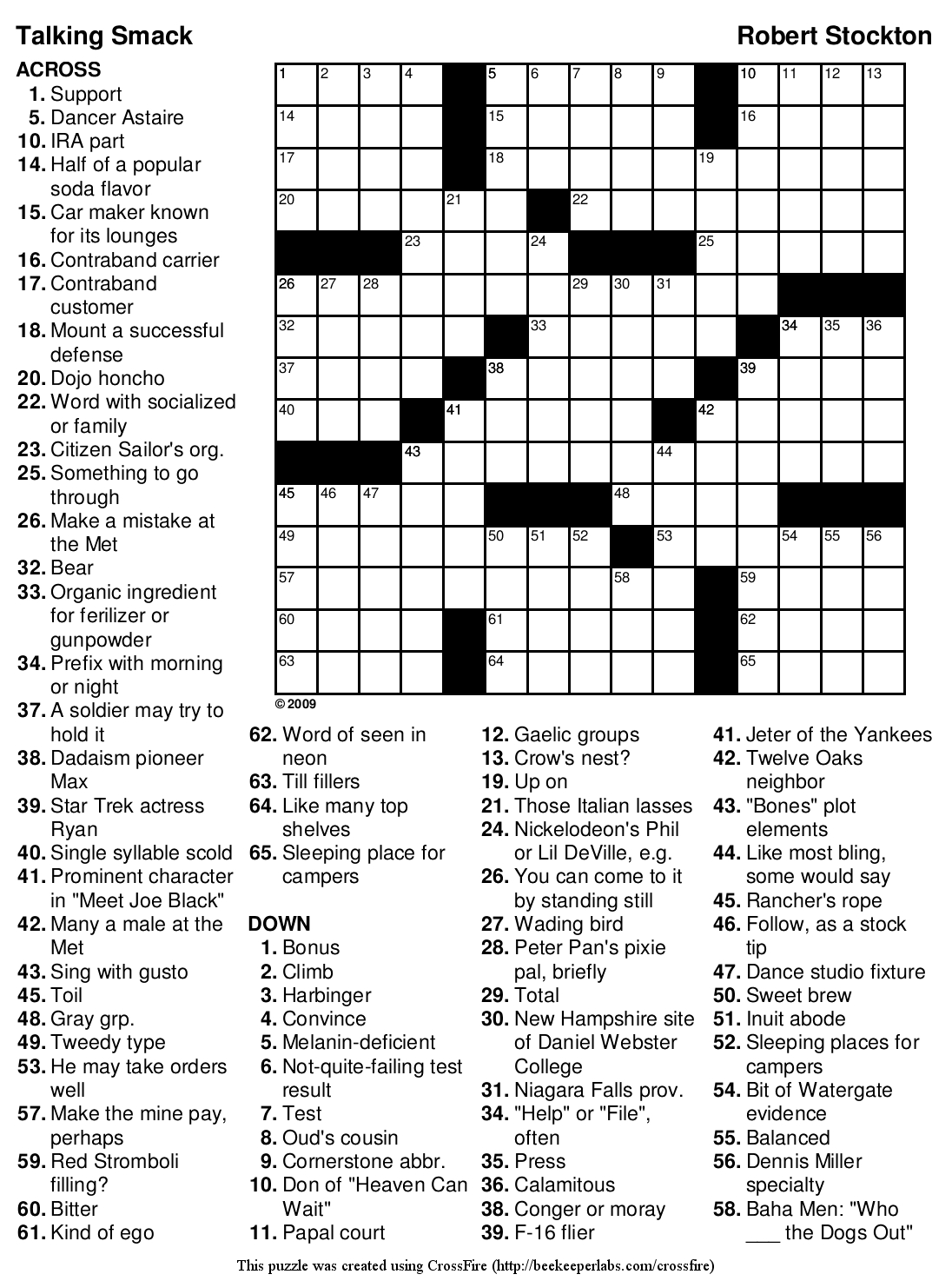 Crosswords Talkingsmack Large Crossword Puzzle Maker Free For - Crossword Maker Free And Printable