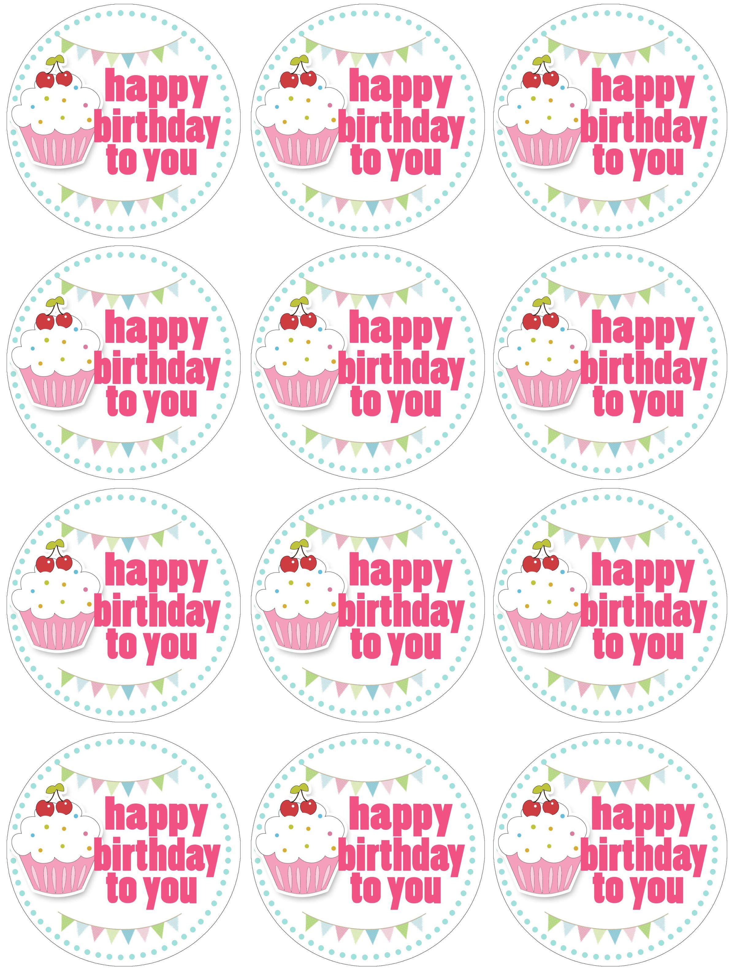 Cupcake Birthday Party With Free Printables | Free Printables - Cupcake Flags Printable Free