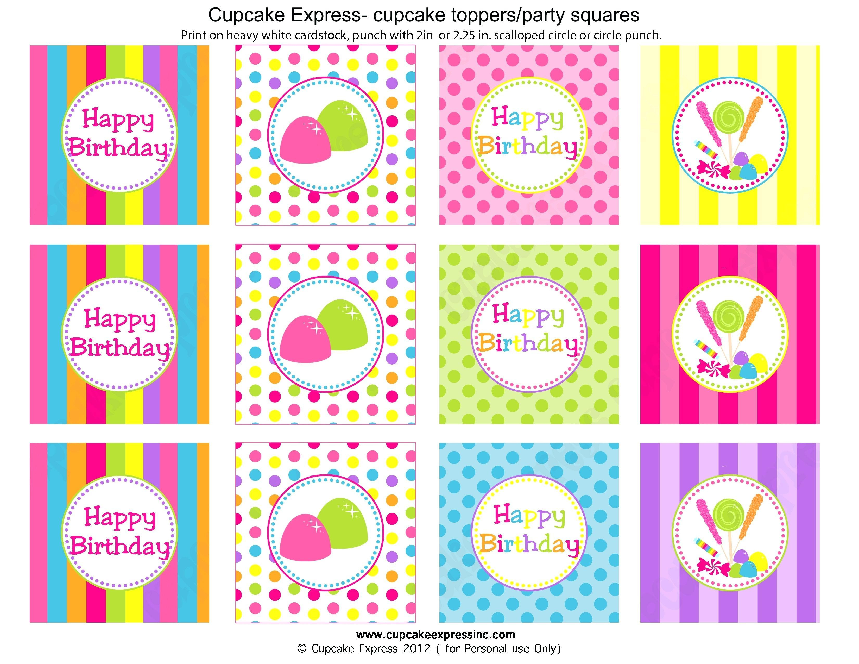 Cupcake Toppers Template - Natashamillerweb - Cupcake Flags Printable Free