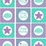 Cupcake Toppers, Under The Sea Cupcake Topper, Mermaid Cupcake With   Free Printable Mermaid Cupcake Toppers