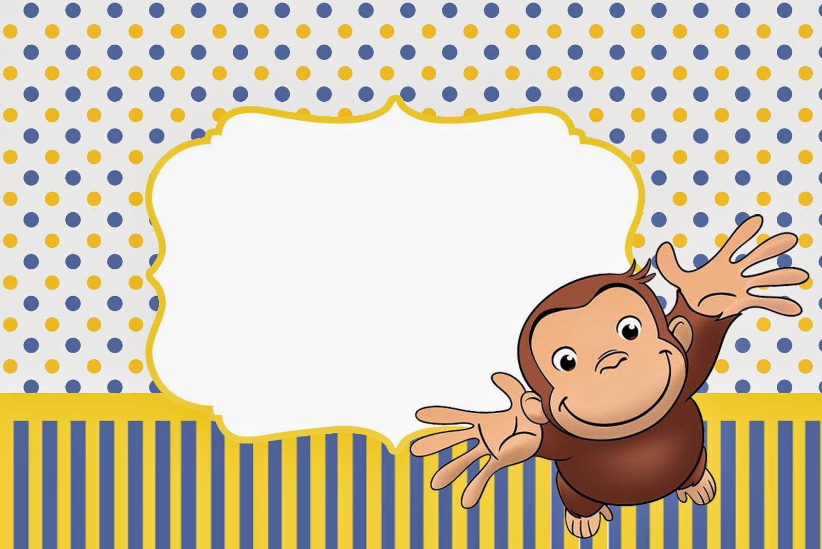 Curious George Free Printable Invitations. | Oh My Fiesta! In English - Free Printable Curious George Invitations