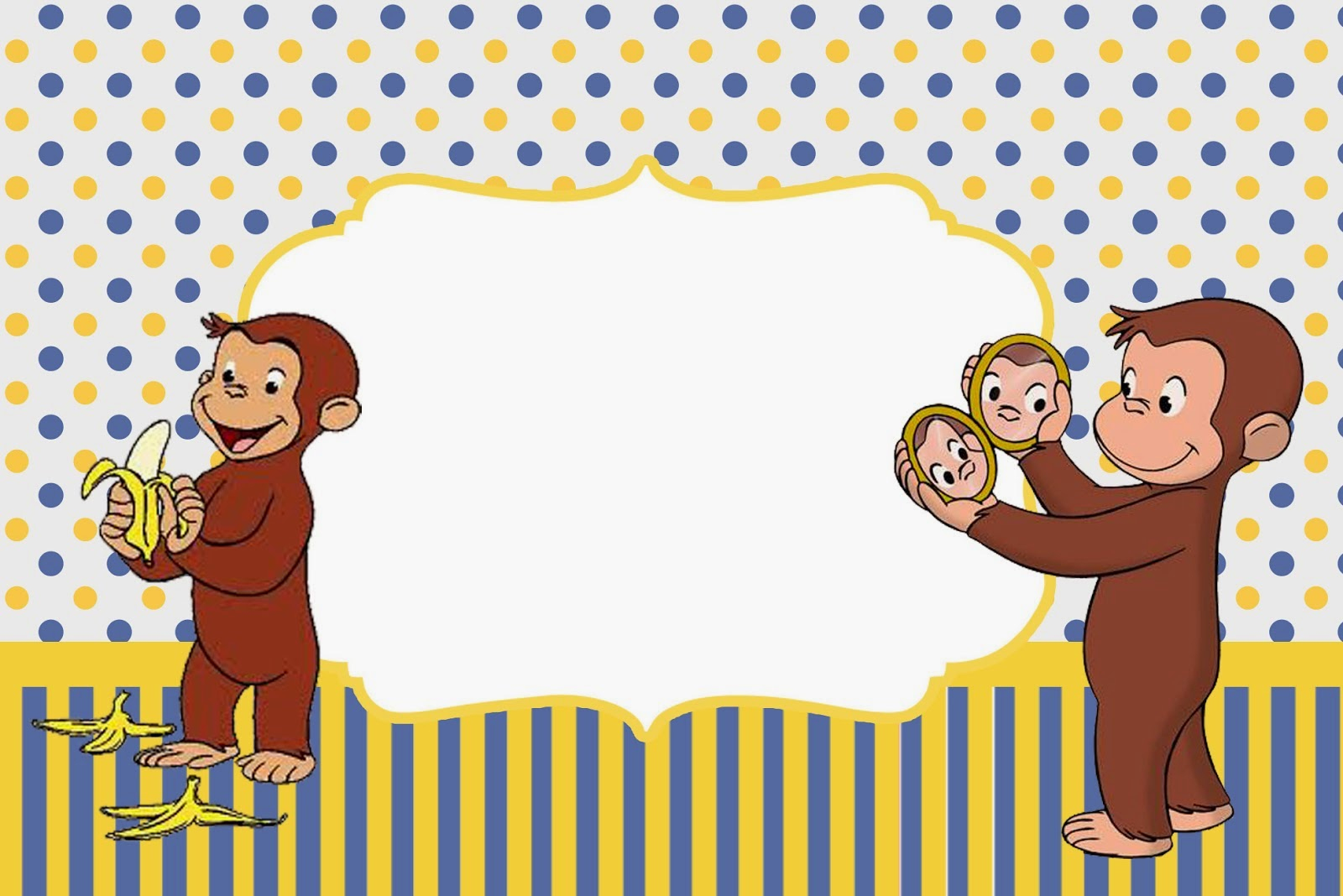 Curious George Free Printable Invitations. | Oh My Fiesta! In English - Free Printable Curious George Invitations