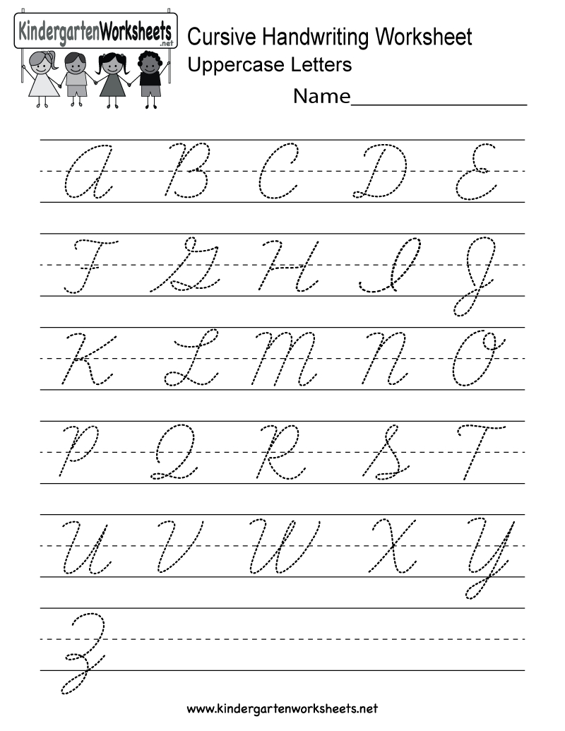 Cursive Handwriting Worksheet - Free Kindergarten English Worksheet - Free Printable Cursive Handwriting Worksheets