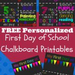 Customize This Free Printable Chalkboard Sign For Your Child Quickly   Free Printable First Day Of School Chalkboard Signs