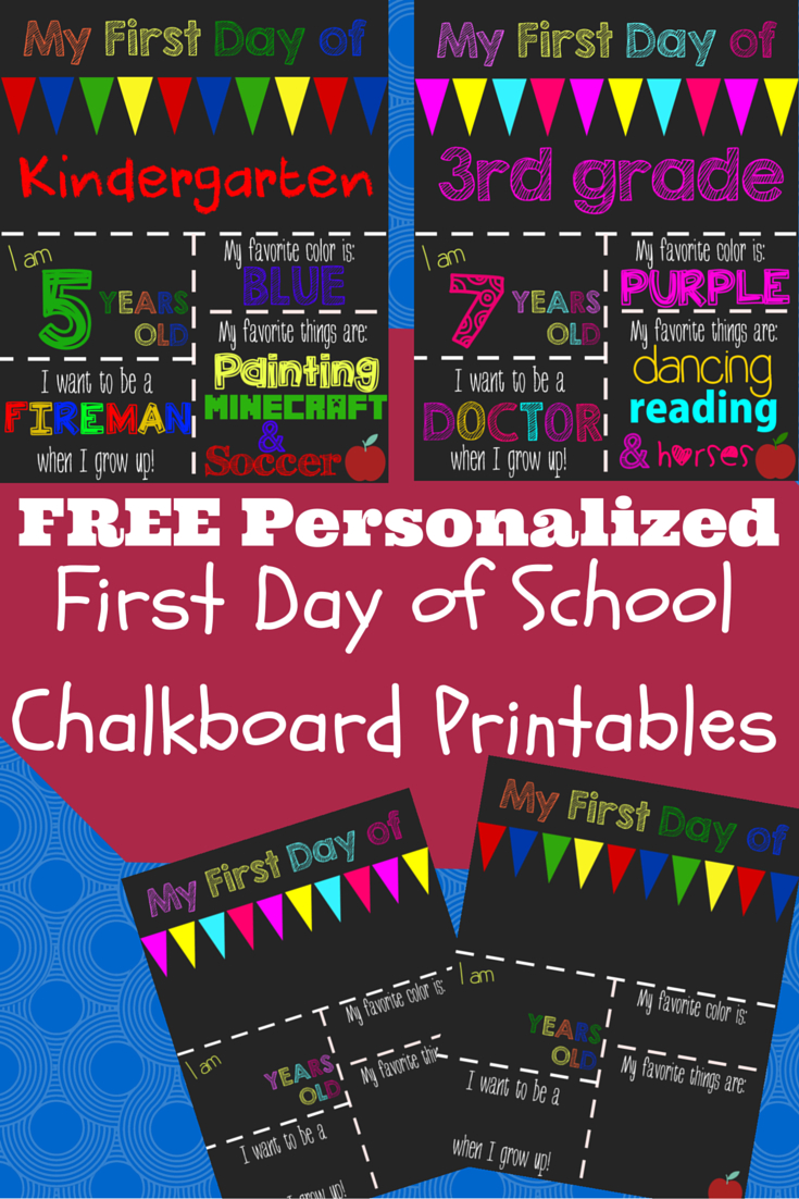 Customize This Free Printable Chalkboard Sign For Your Child Quickly - Free Printable First Day Of School Chalkboard Signs