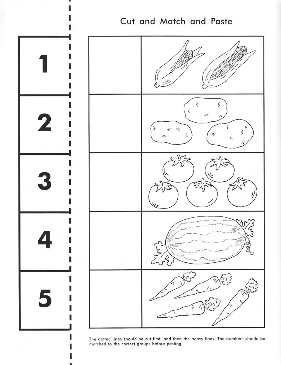 Cut, Count, Match And Paste / Free Printable | Pre-K Math - Free Printable Pre K Activities