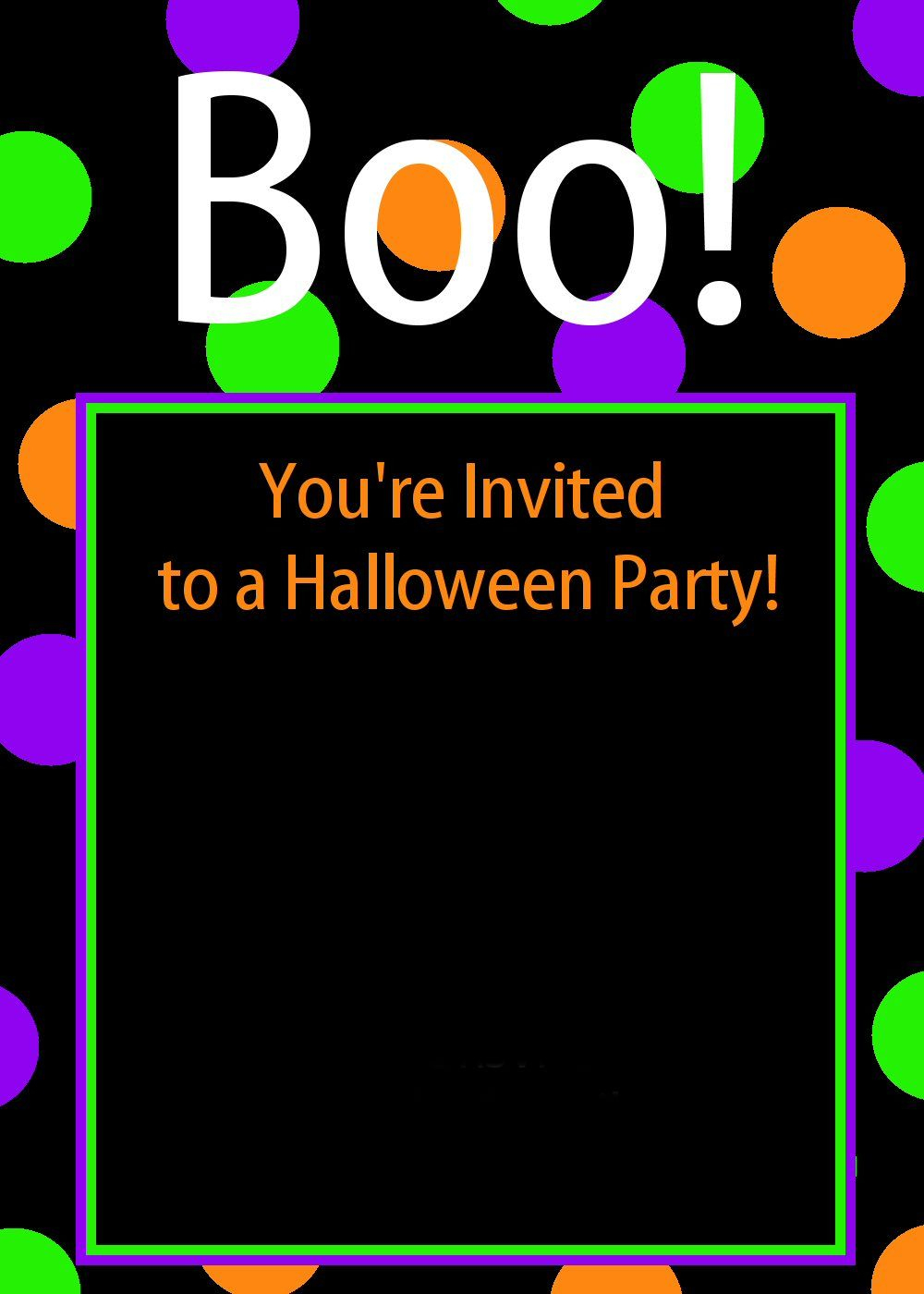 Cute Free Printable Halloween Invitations – Fun-Squared - Halloween Invitations Free Printable Black And White