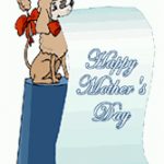 Cute Poodle Dog Happy Mother's Day Printable Greeting Card Within   Free Printable Mothers Day Card From Dog