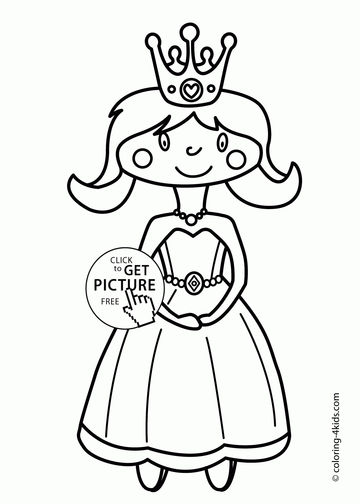 Cute Princesse Coloring Pages For Girls - Printable Coloring Pages - Free Printable Coloring Pages For Girls