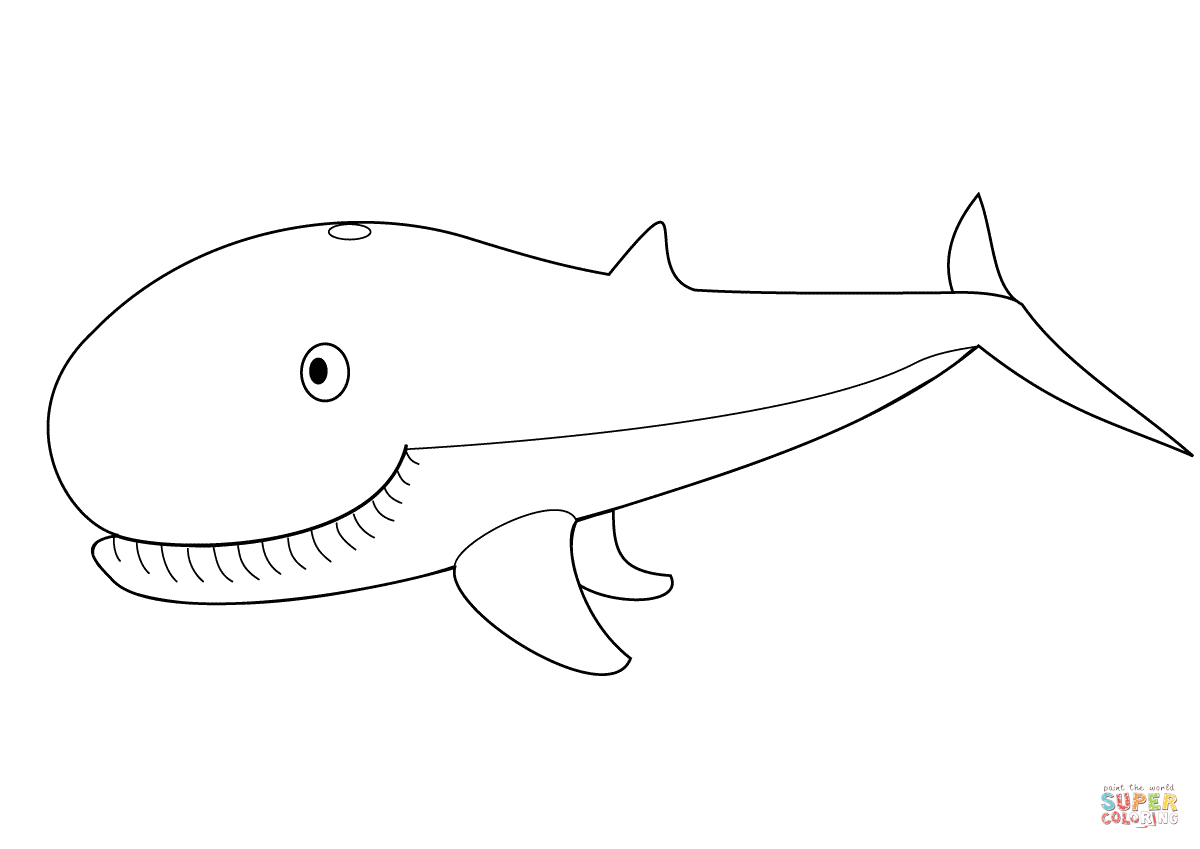 Cute Whale Coloring Page | Free Printable Coloring Pages - Free Printable Whale Template