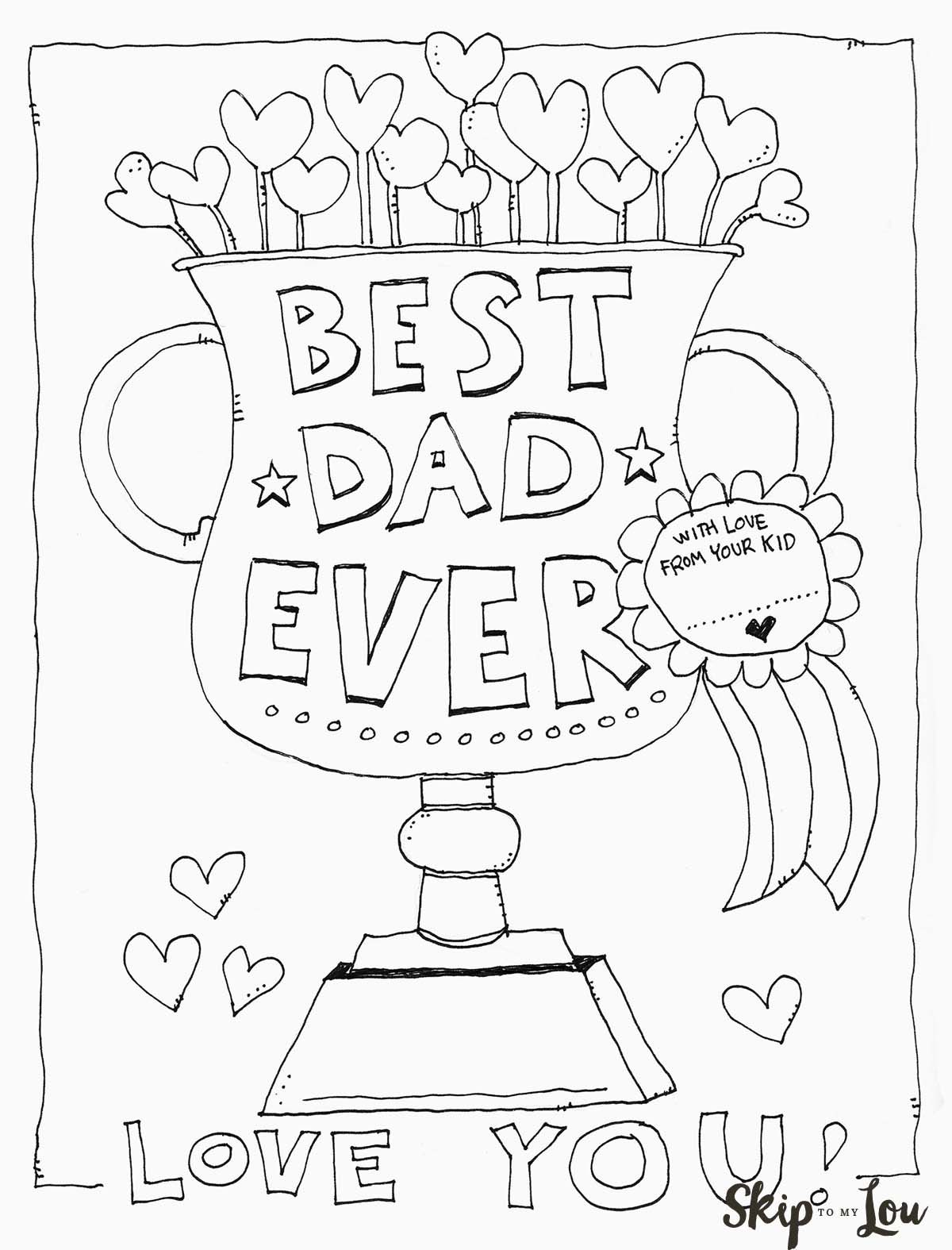 Dad Coloring Page For The Best Dad | Father&amp;#039;s Day | Pinterest | Kids - Free Printable Fathers Day Coloring Pages For Grandpa