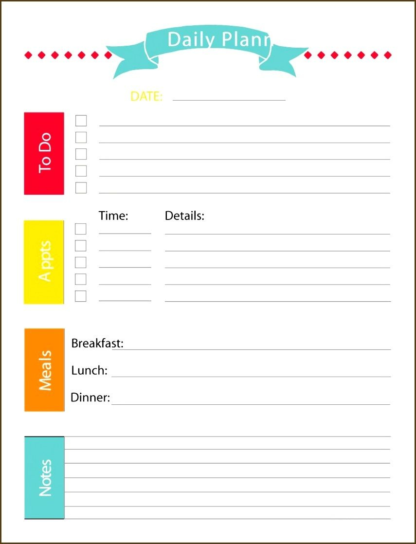 Daily Calendar Printable Template | Free Daily Calendar Template For - Free Printable Daily Schedule