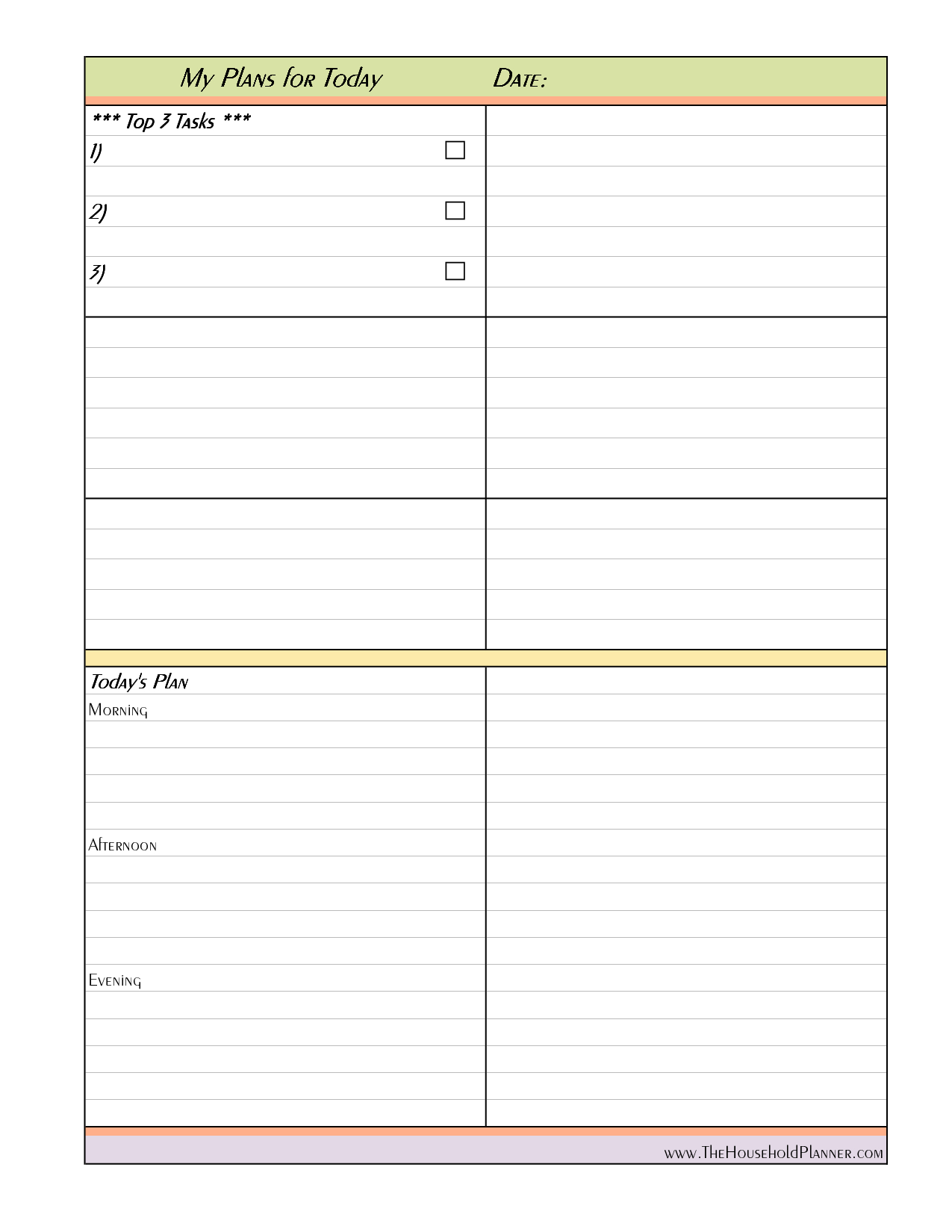 Daily Project Organizer Templates Free | Free Printable Daily - Free Printable Planners And Organizers
