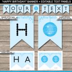 Dance Banner Template | Blue Disco | Birthday Banner | Editable   Free Happy Birthday Printable Letters