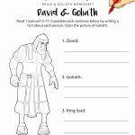 David And Goliath Worksheet & Coloring Page | Learn Hebrew Today   Free Printable Children&#039;s Bible Lessons Worksheets