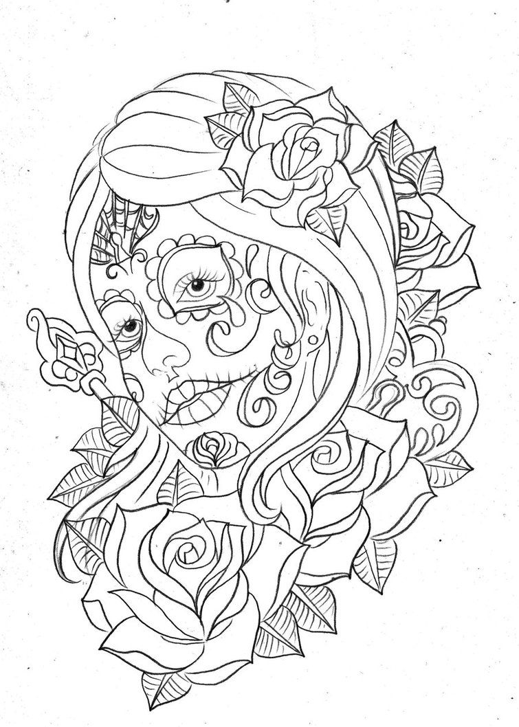 Day Of The Dead Coloring And Craft Activities | Coloring - Free Printable Day Of The Dead Coloring Pages