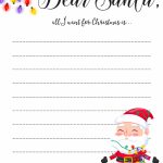 Dear Santa Letter: Free Printable Downloads     Free Printable Letter Writing Templates