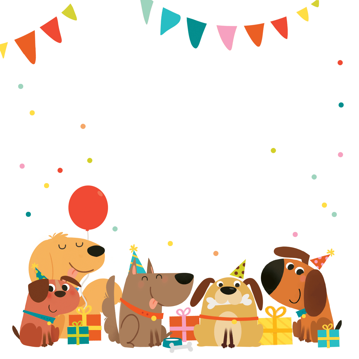 Delighted Dogs - Free Printable Birthday Invitation Template - Dog Birthday Invitations Free Printable