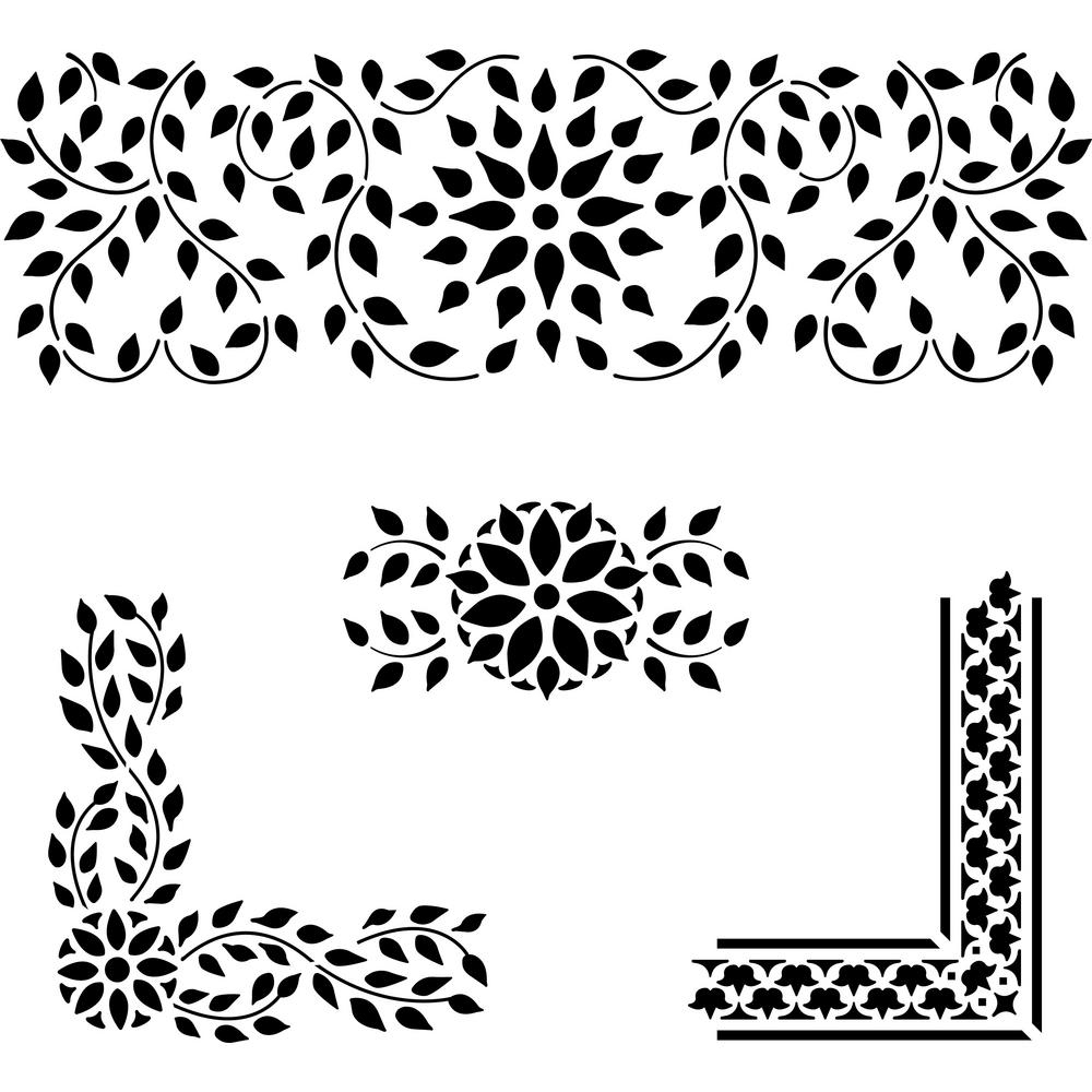 Designer Stencils Indian Inlay Stencil Details-Fs015 - The Home Depot - Free Printable Lace Stencil