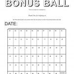 Details About 5 Bonus Ball Cards   Lotto   A4 Printed On Card   59   Administrative Professionals Cards Printable Free