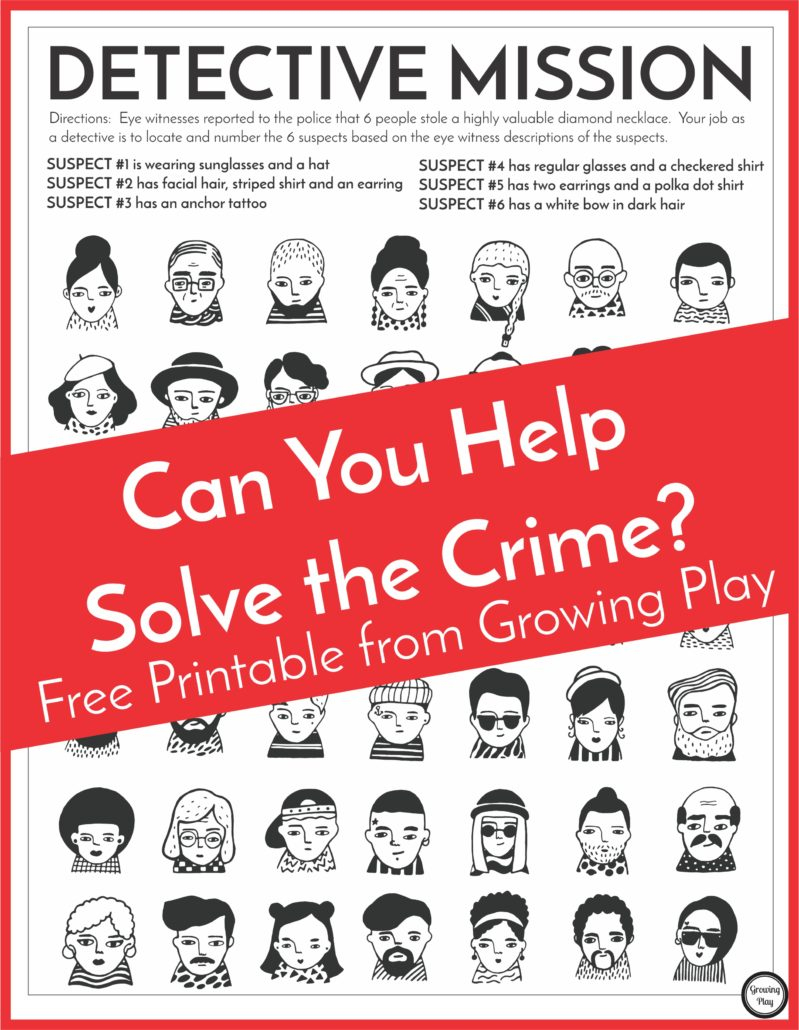 Detective Puzzle For Kids - Free Printable - Growing Play - Free Printable I Spy Puzzles