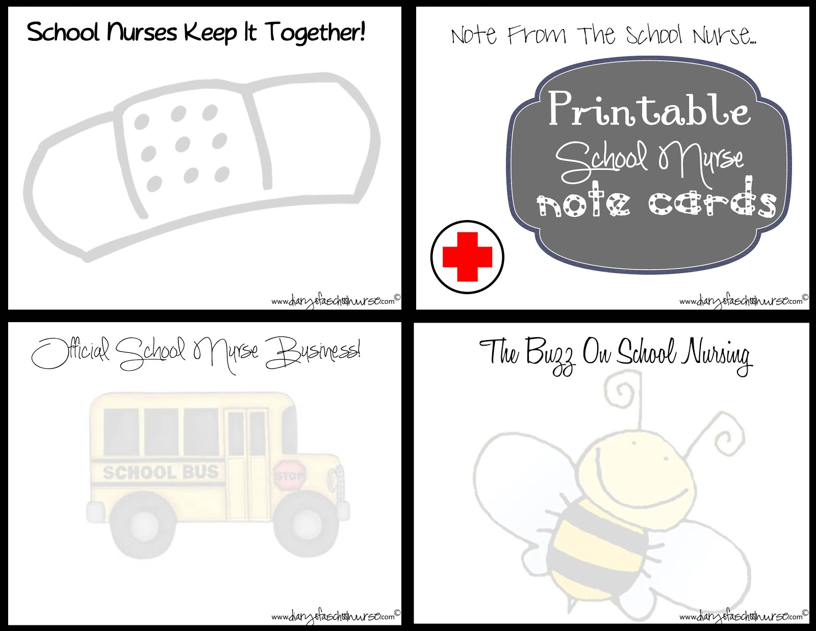 Diary Of A School Nurse: Just For Fun Printable Note Cards For - Nurses Day Cards Free Printable