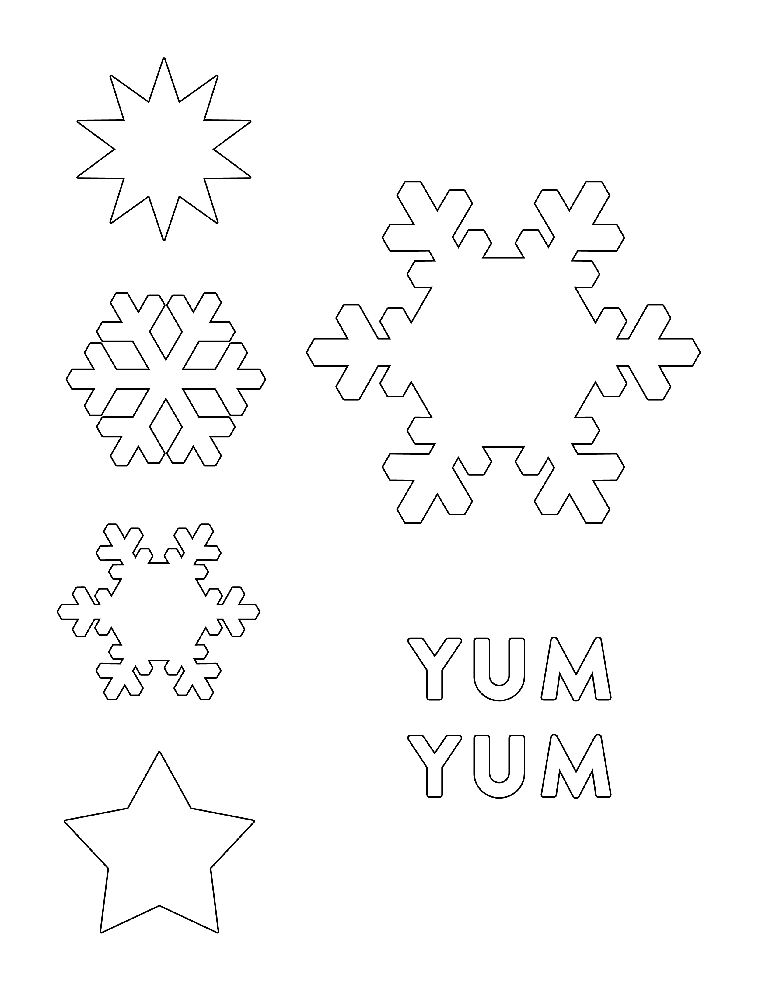 Disney-Frozen-Elsa-Snowflake-Hair-Barrettes-Printable-0813 - Disney - Snowflake Template Free Printable