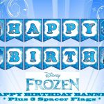 Disney Frozen Happy Birthday Banner | Birthday In 2019 | Pinterest   Frozen Happy Birthday Banner Free Printable