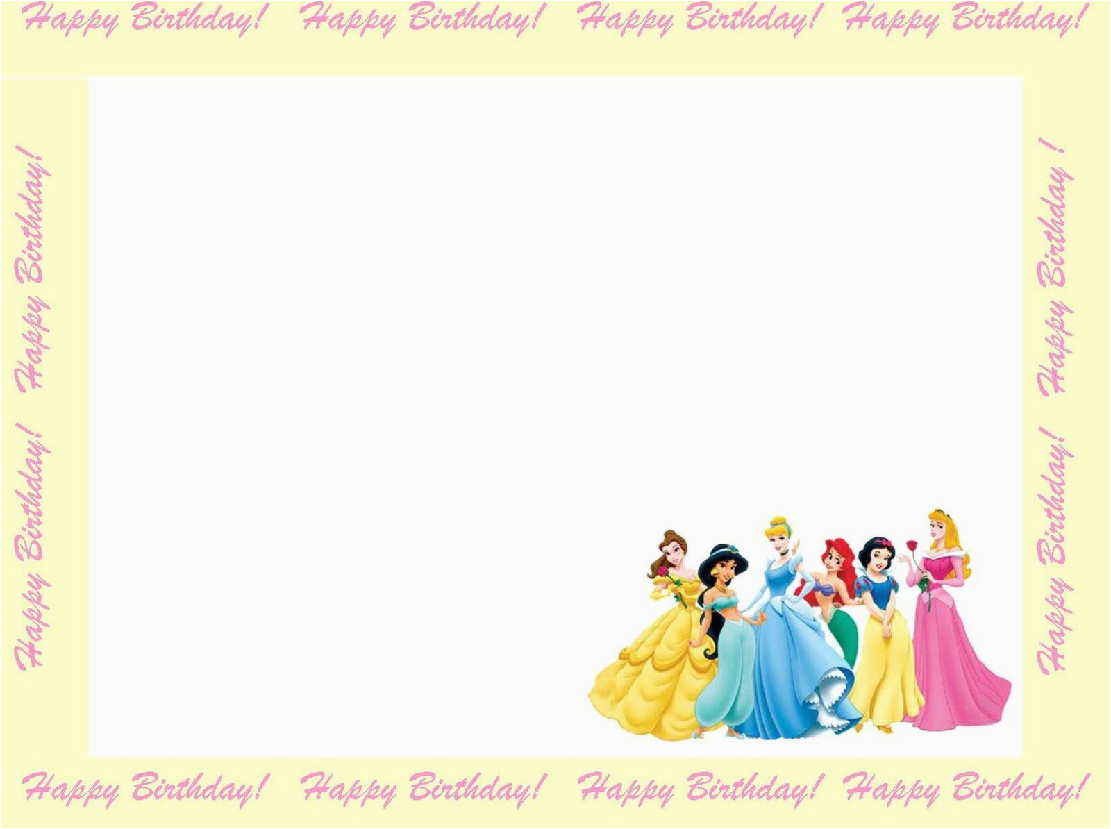 Disney Princess Birthday Party Invitations Free Printables Disney - Free Printable Disney Invitations